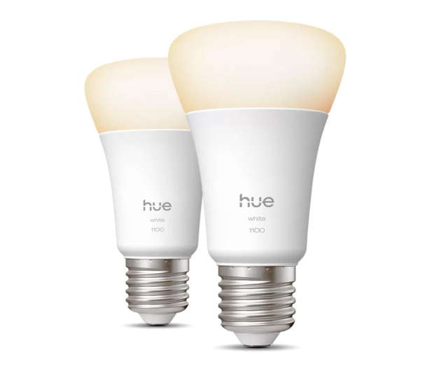 Philips Hue Inteligentna żarówka White A60 E27 - 1100 lm (2sz.) - 1490203 - zdjęcie